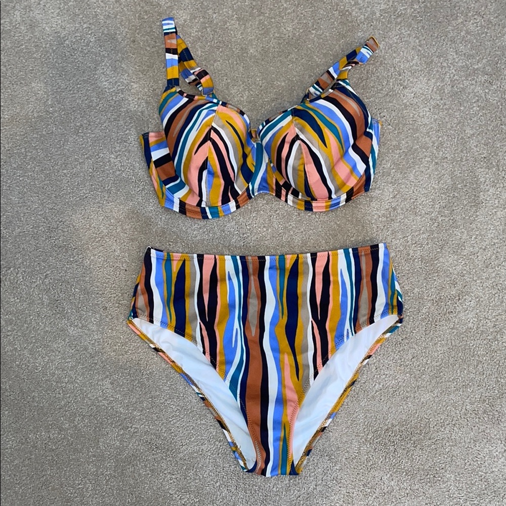 Freya, Colorful Striped Bikini Set